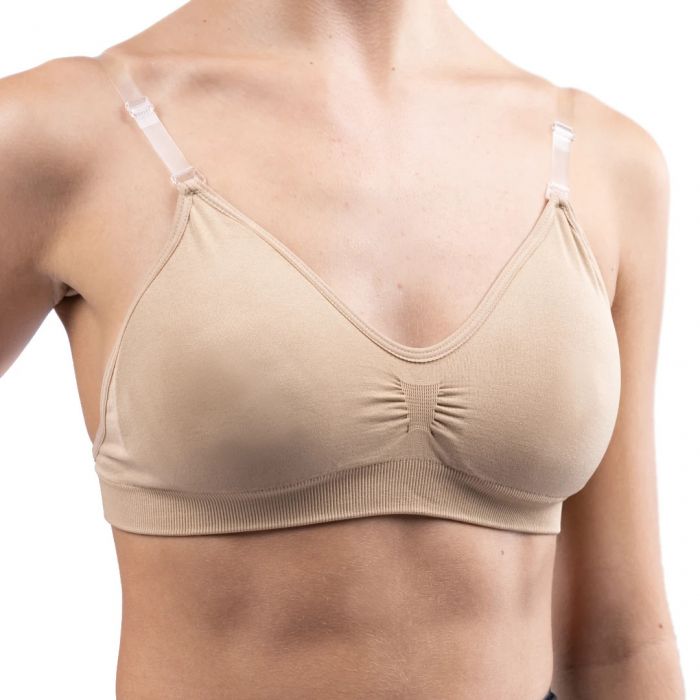 Silky Seamless clear bra top with adjustable traps - SBRA