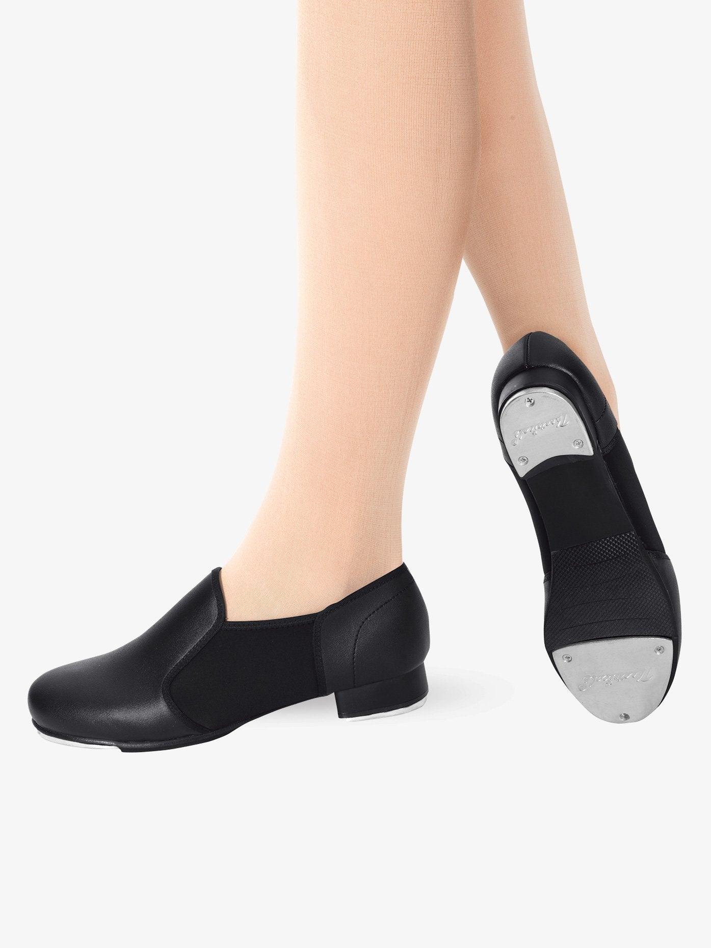 Theatricals Adult Slip-on Black Tap Shoes1