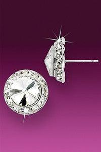 Rhinestone Earrings 11mm Pierced - Dance Gear Etc.