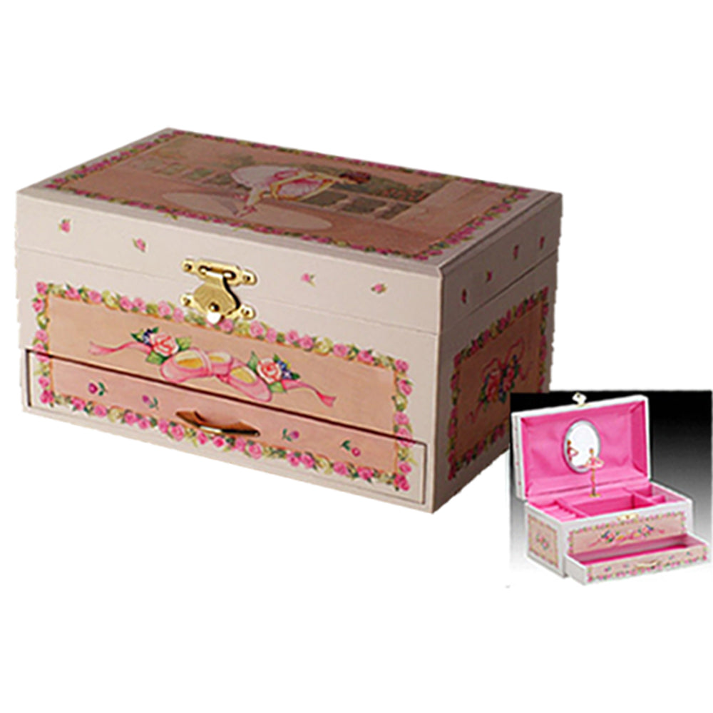 Ballerina Musical Jewelry Box with Drawer: Swan Lake Edition
