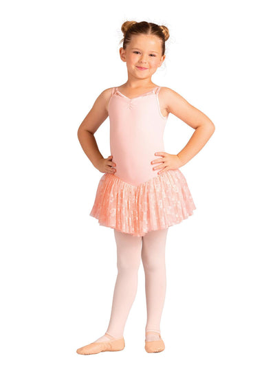 DanzNMotion Child Moirine Bow Print Dress - Dance Gear Etc.