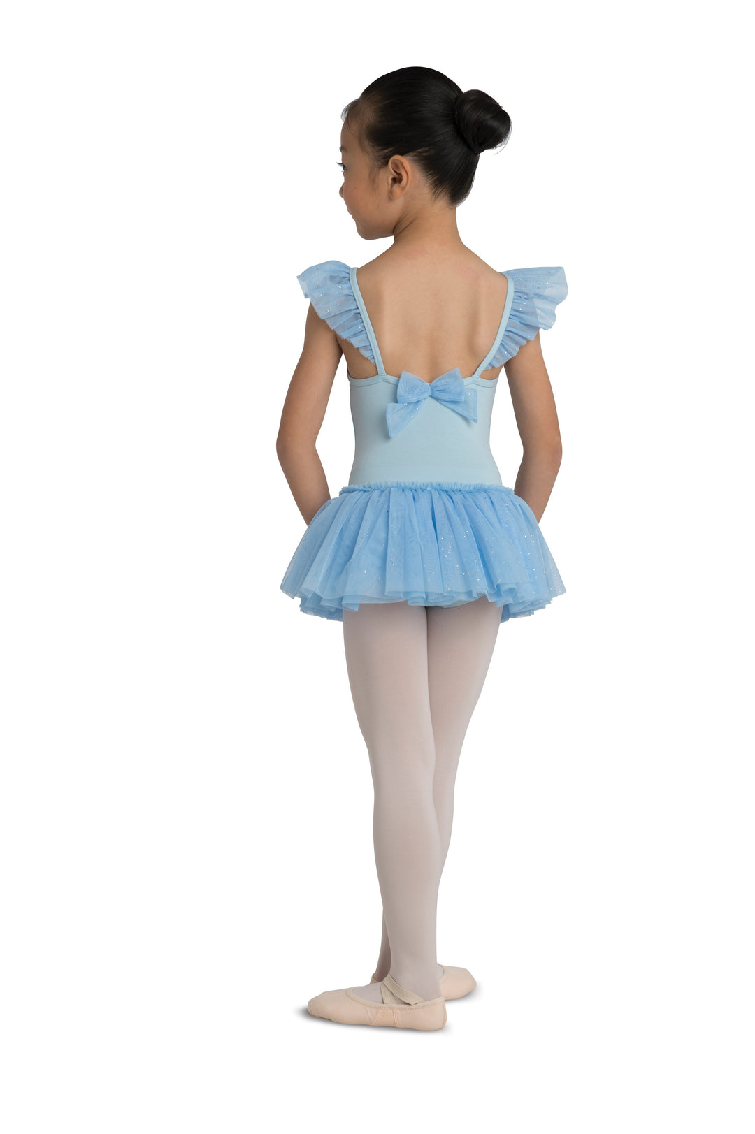 DanzNMotion Child Flutter Sleeve Dress w/ Glitter Skirt