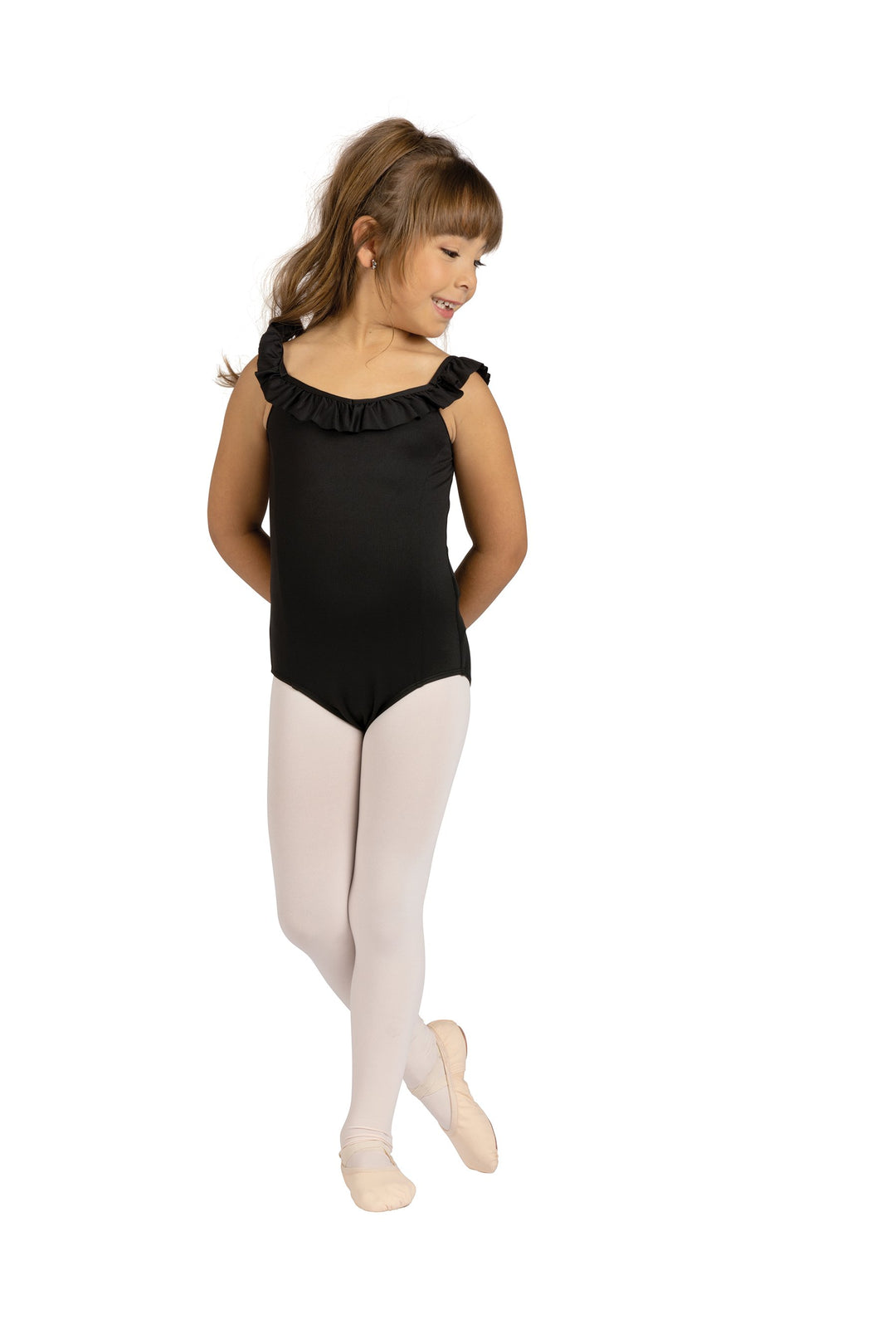 DanzNMotion Child Babe Ruffle Neck Leotard