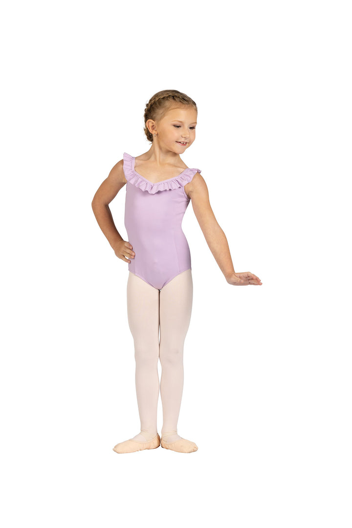 DanzNMotion Child Babe Ruffle Neck Leotard
