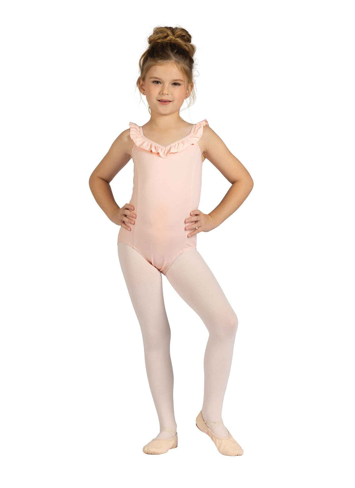DanzNMotion Child Babe Ruffle Neck Leotard