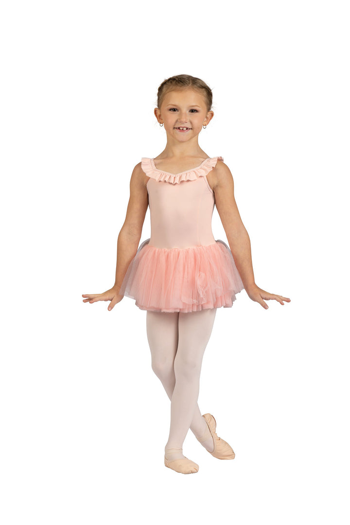 DanzNMotion Child Ruffle Trim Babette Dress
