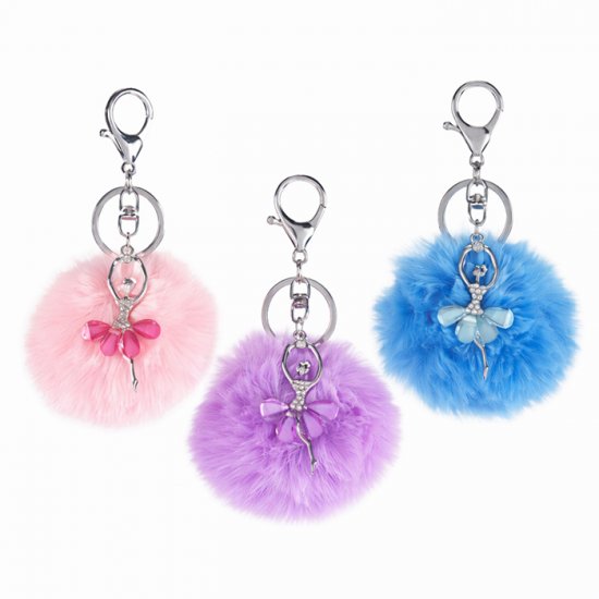 Dasha Ballerina Pouf Keychain