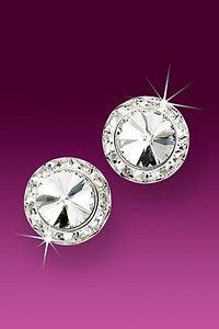 Rhinestone Earrings 11mm Clip