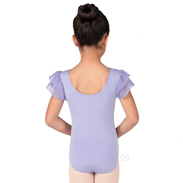Eurotard Girls Silhouette Mesh Flutter Sleeve Leotard