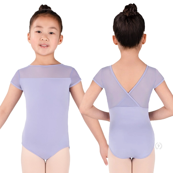 Eurotard Girls Silhouette Mesh Crossover Back Leotard