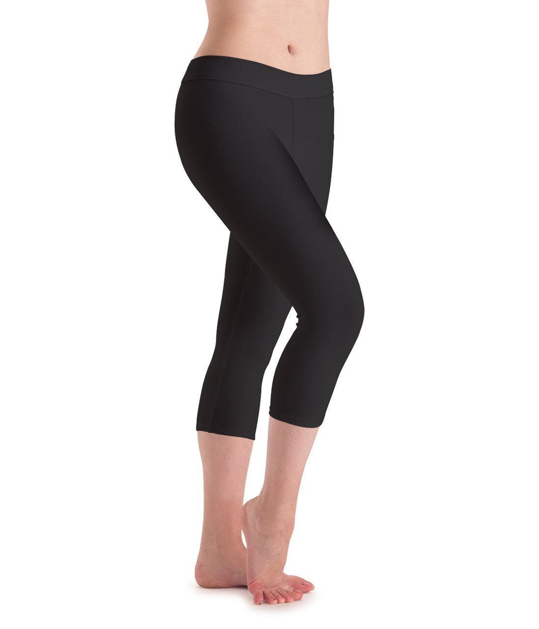 Motionwear Adult PLUS SilkSkyn Flat Waist Capri Leggings - Dance Gear Etc.