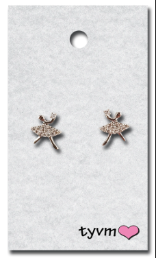Classy Crystal Ballerina Earrings