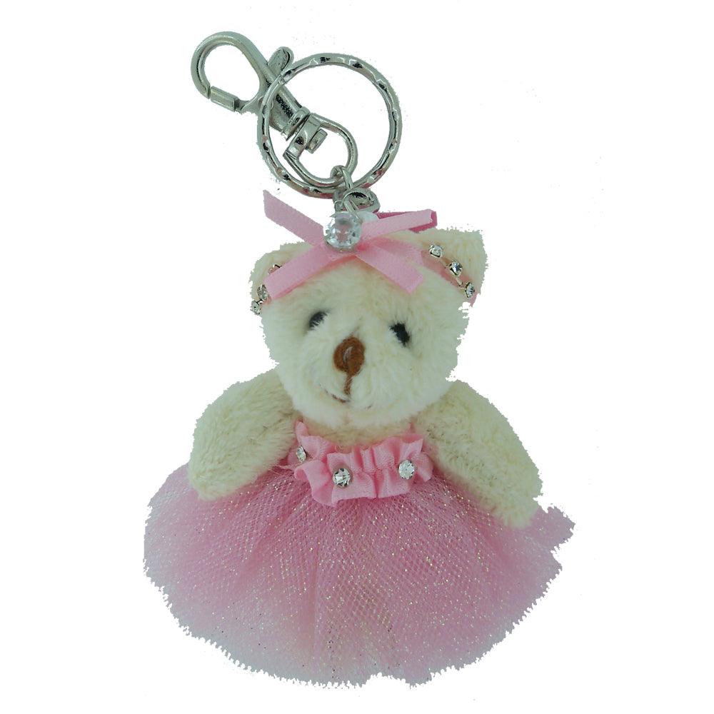 Ballerina Bling Bear Key Ring - Dance Gear Etc.