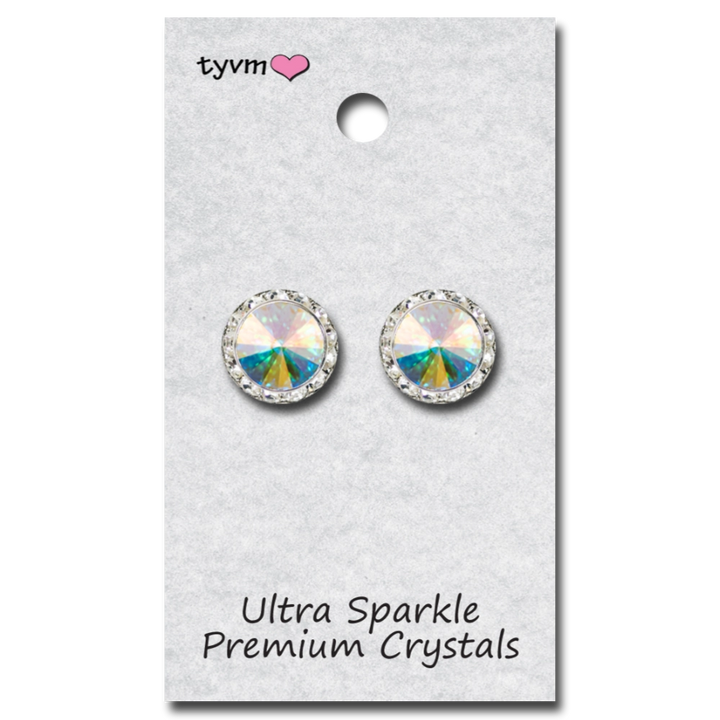 15mm Center Stone Post Earrings