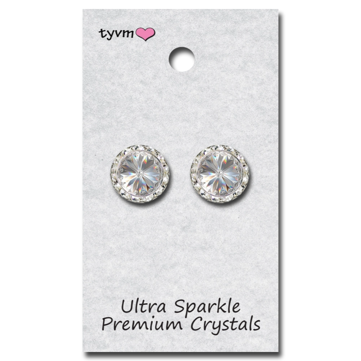 15mm Center Stone Post Earrings