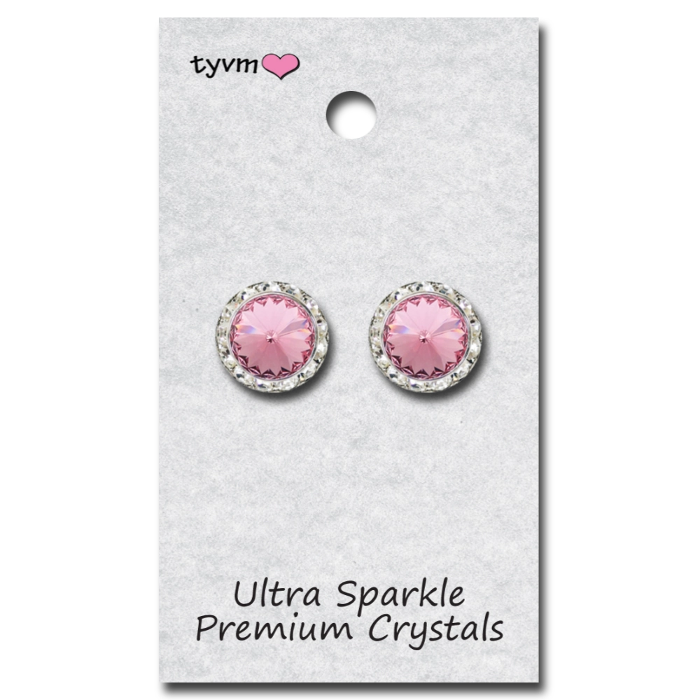 15mm Center Stone Post Earrings