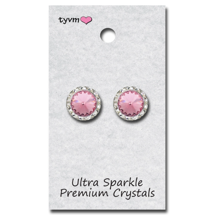 15mm Center Stone Post Earrings