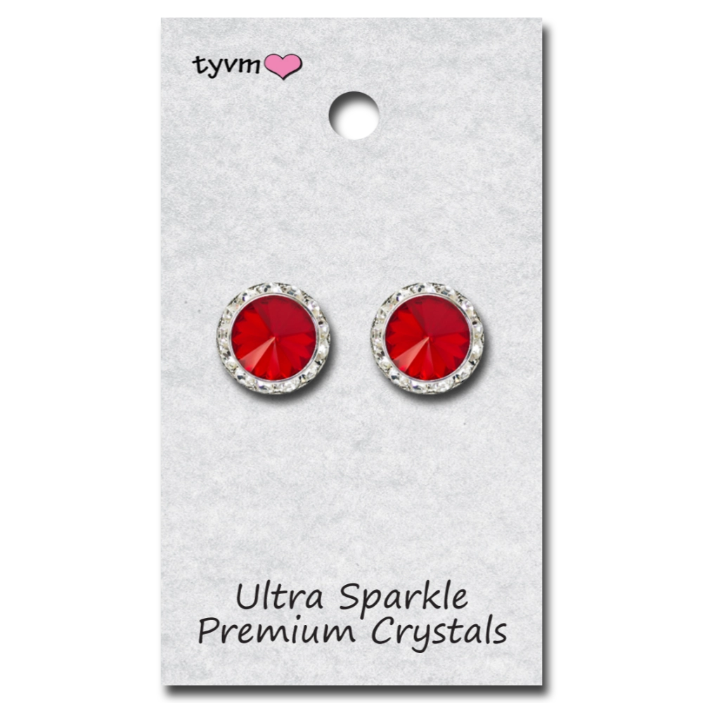 15mm Center Stone Post Earrings