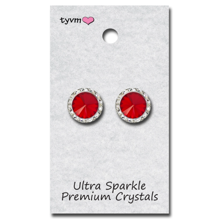 15mm Center Stone Post Earrings