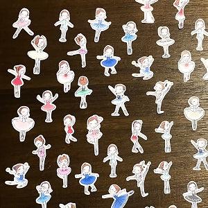 Assorted 1.5" Little Ballerina Stickers - Dance Gear Etc.