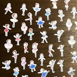 Assorted 1.5" Little Ballerina Stickers