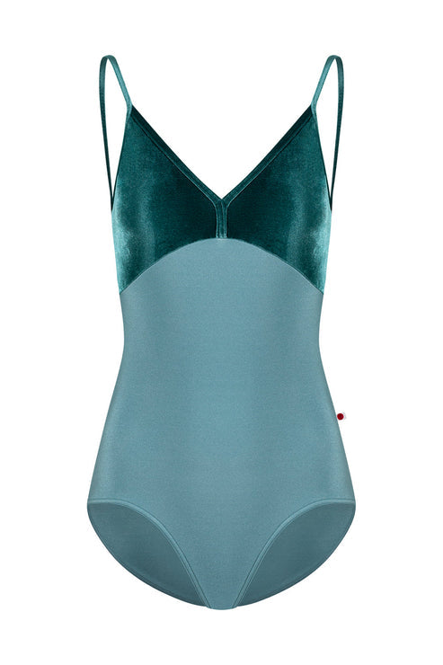 Yumiko Adult DARIA Velvet Two toned Blue camisole leotard