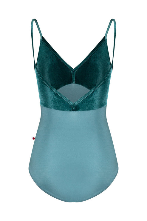 Yumiko Adult DARIA Velvet Two toned Blue camisole leotard