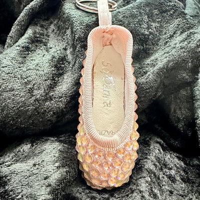 DGE Mini Crystal pointe shoe keychain