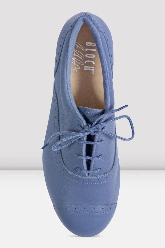 Ladies Jason Samuels Smith Sky Blue Pebble Leather Tap Shoes