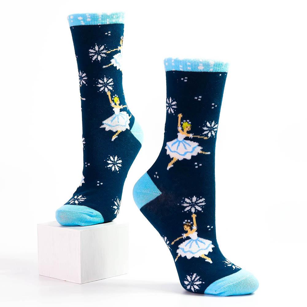 Snow Scene Dancer Nutcracker Lgt Wgt Sock - Dance Gear Etc.