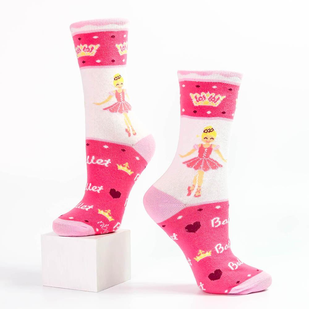 Sugar Plum Ballerina Pink Sock - Dance Gear Etc.