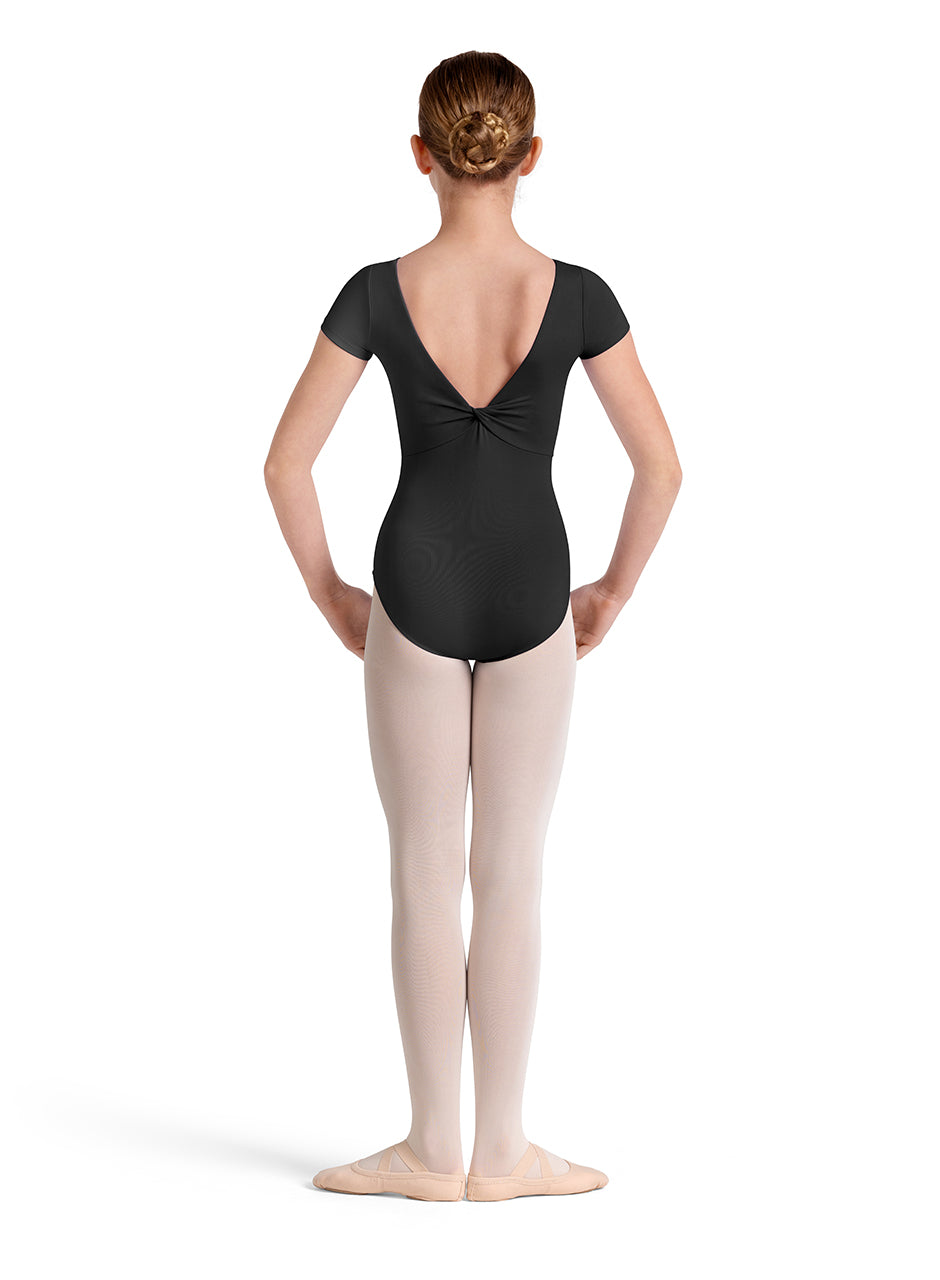 Mirella Girls Plain Twist Back Leotard