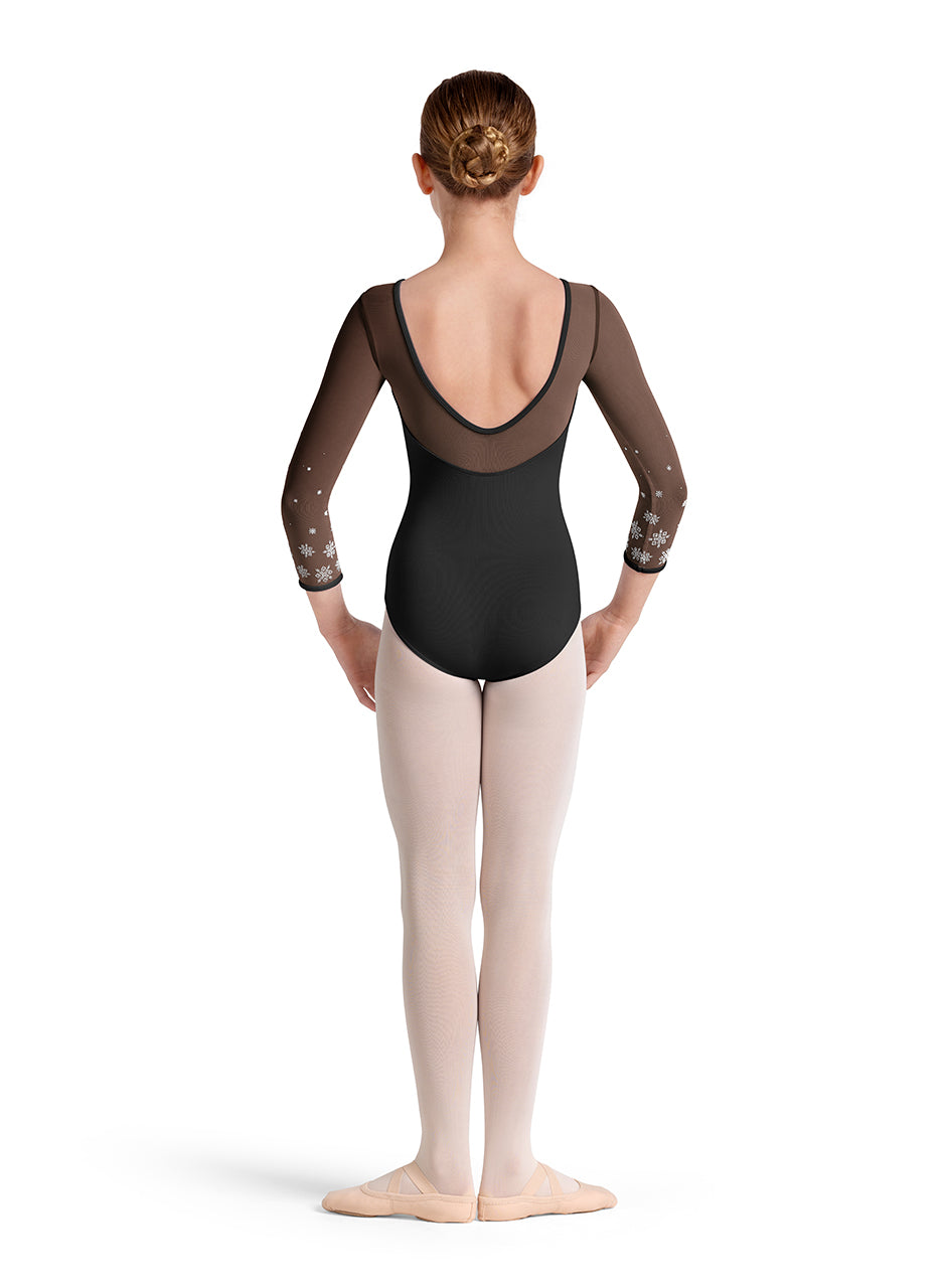 Mirella Girls Mesh 3/4 Sleeve Leotard
