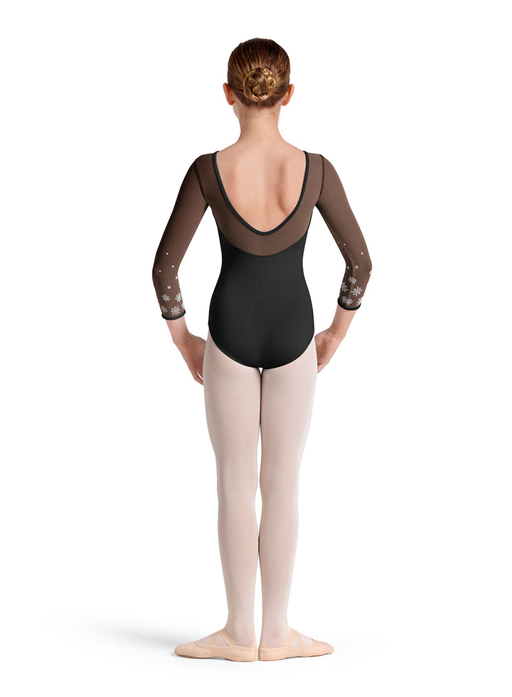 Mirella Girls Mesh 3/4 Sleeve Leotard