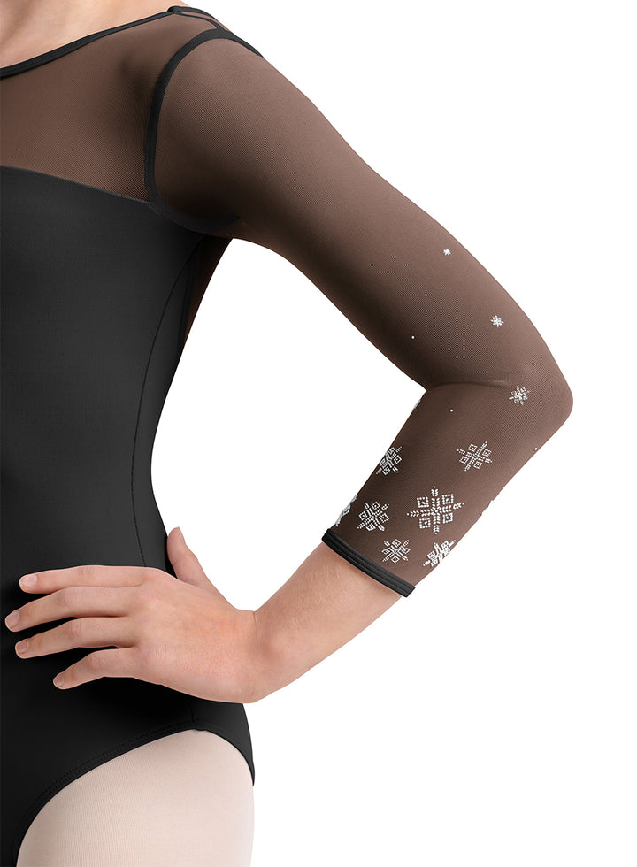 Mirella Girls Mesh 3/4 Sleeve Leotard