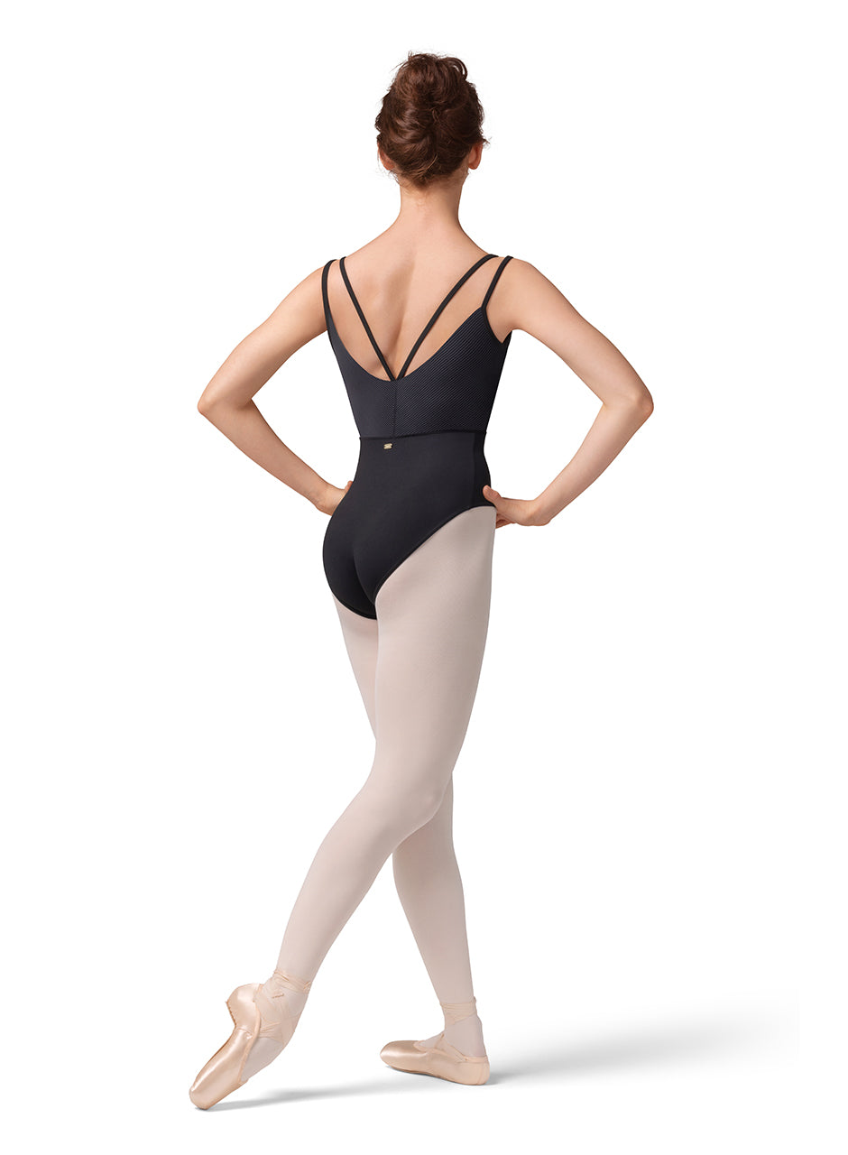 Mirella Ladies Stripe Bodice Camisole Leotard