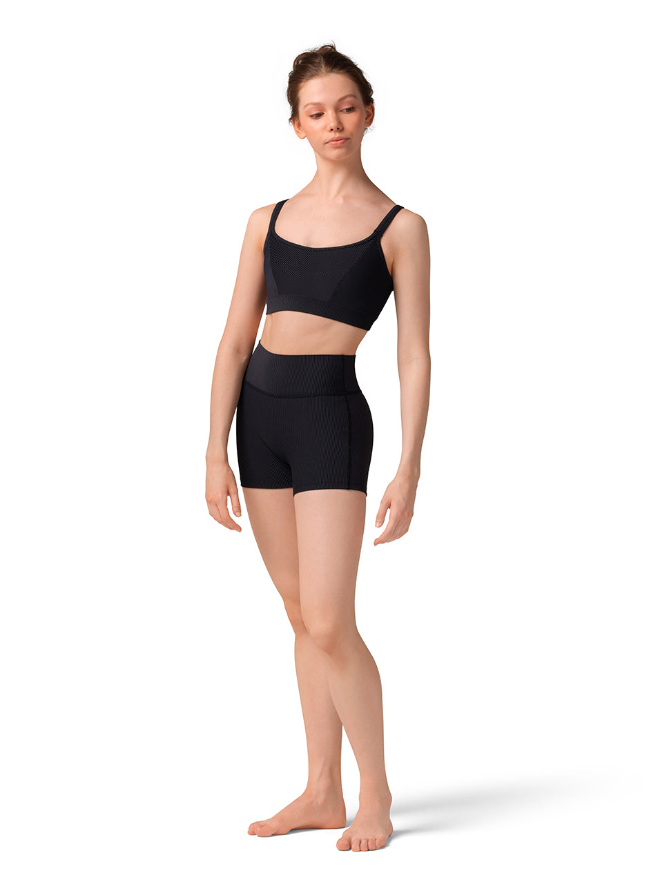 Mirella Ladies Striped High Waist Shorts