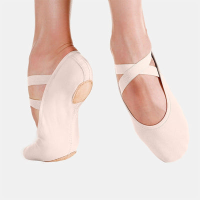 Só Dança Diamond Stretch Canvas Ballet Shoe-BLK