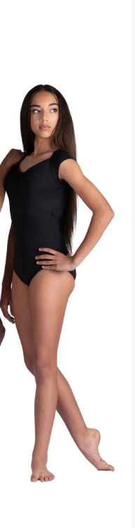 DanzNMotion Adult Cap Sleeve Leotard With Pleating