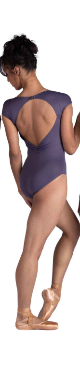 DanzNMotion Adult Cap Sleeve Leotard With Pleating
