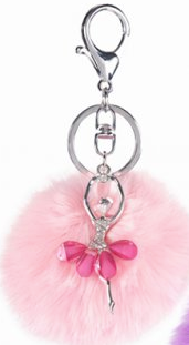 Dasha Ballerina Pouf Keychain