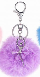 Dasha Ballerina Pouf Keychain