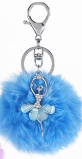 Dasha Ballerina Pouf Keychain