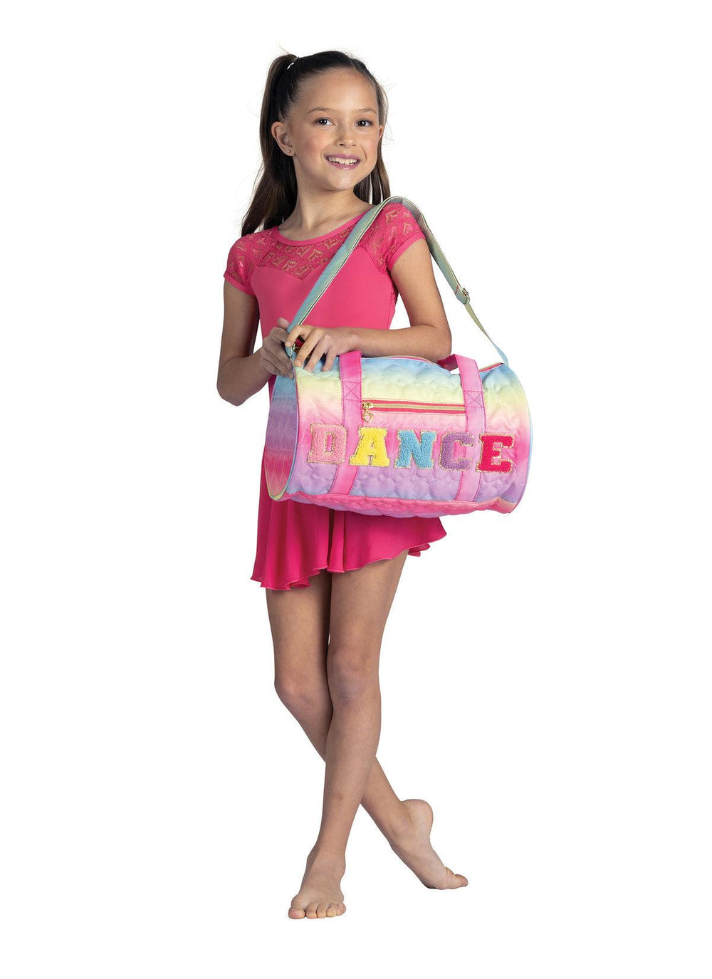 DanzNMotion Quilted Heart Rainbow Duffle Bag - Dance Gear Etc.