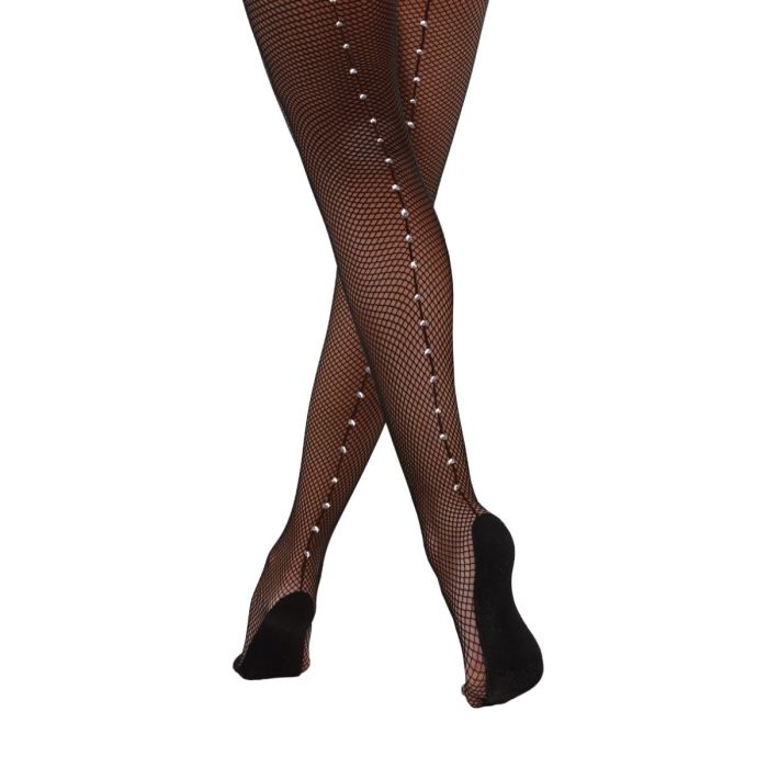 Silky Dance Adult Professional Backseam Fishnet Tights with Diamante