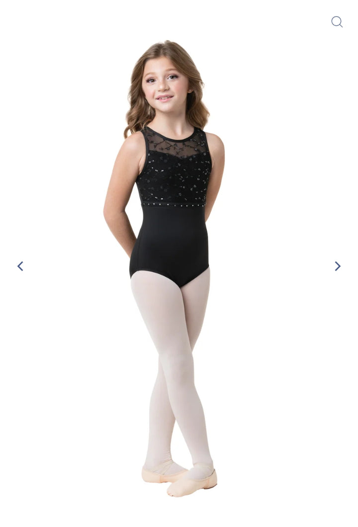 DanzNMotion Child Sequin Mesh Bella Leotard