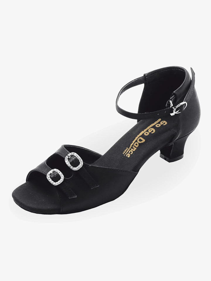 GOGO 1.3" Heel Rhinestone Buckle Ballroom Shoes