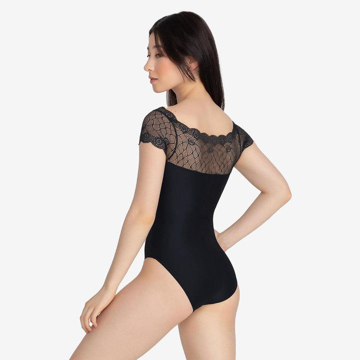 So Danca Adult Cap Sleeve with Lace Leotard