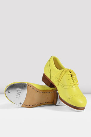 Ladies Jason Samuels Smith Yellow Pebble Leather Tap Shoes