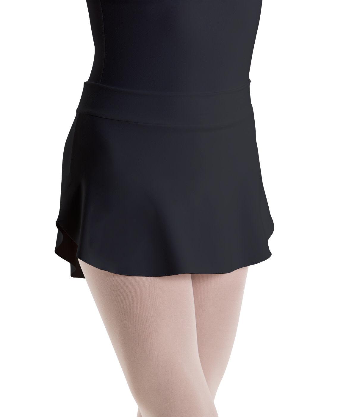 Motionwear Adult Black Silkskyn Pull On Skirt - Dance Gear Etc.